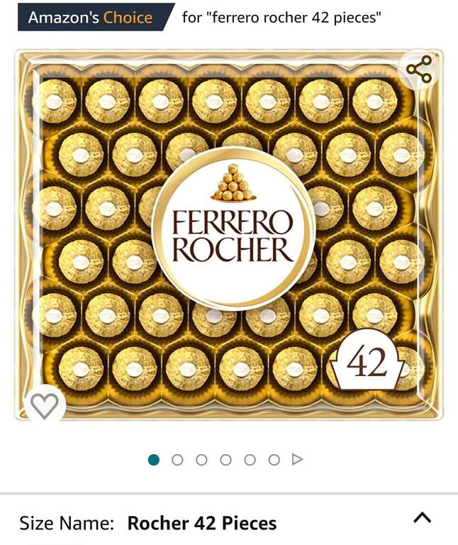 Ferrero Rocher 42 pieces £10.50 @ Amazon