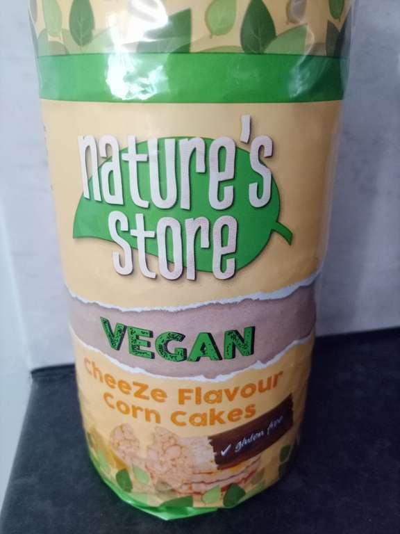 Nature's Store Vegan Cheese Corn Cakes (128g) 39p @ Heron Foods (Grimsby)