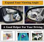 Blind Spot Mirrors For Cars - BeskooHome Waterproof 360°Rotatable Convex Rear View Mirror - 2 Pack - by Great Light Shop FBA