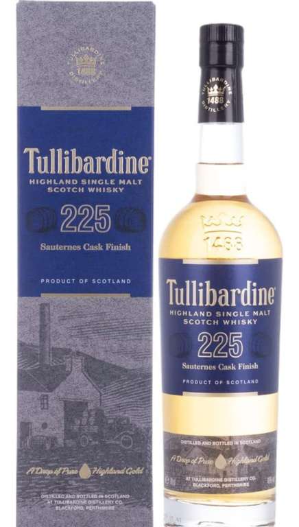 Tullibardine 225 Sauternes Finish Highland Single Malt Scotch Whisky, 70 cl £27 at Amazon