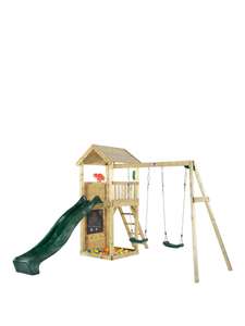 Wooden Lookout Tower with Swings, Slide, Climbing Wall and Sand Pit £399.99 + £8.99 Delivery @ Very