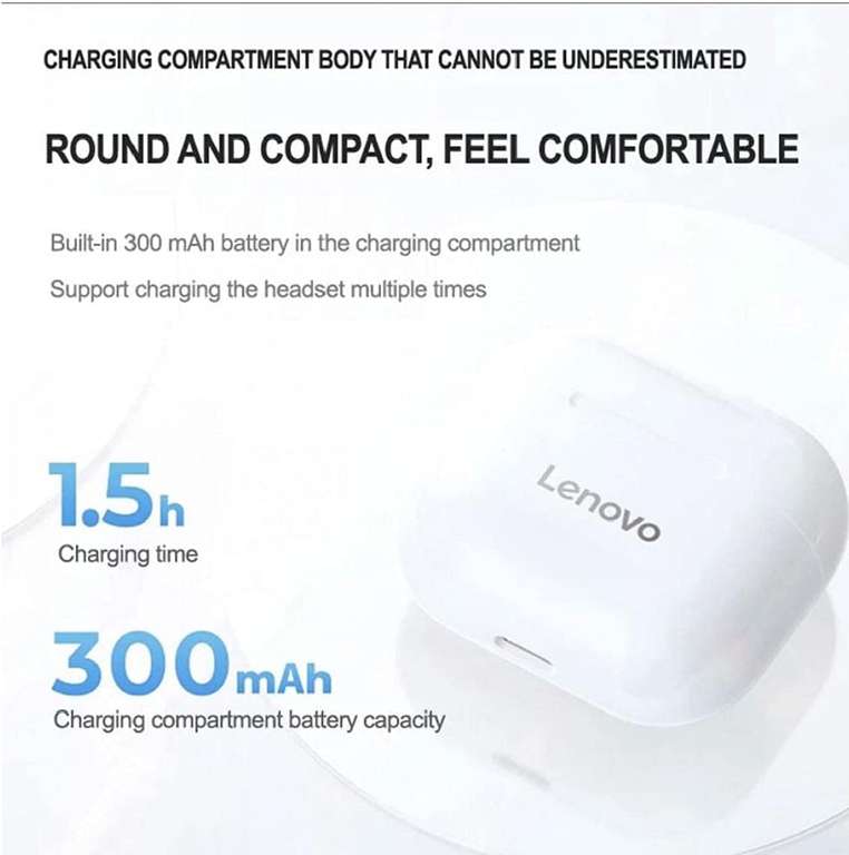 Lenovo LP40 Headphone Bluetooth TWS Wireless Earbuds £5.80 / LP5 Wireless Bluetooth Earbuds £11.75 @ AliExpress Lenovo 3C Global Store