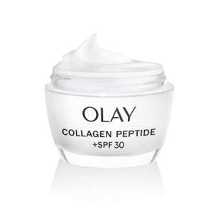 Olay Collagen Peptide 24 Moisturiser 50ml, Face Cream with SPF 30 Protection + Collagen Peptide & Vitamin B3