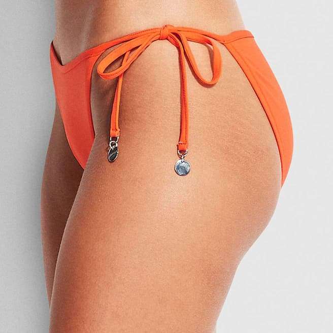 SEAFOLLY Spicy Orange Hipster Tie Side Bikini Brief