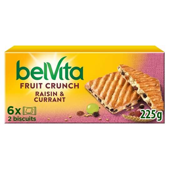 belvita Fruit crunch Currant & Raisin/Apple and Pear £1.75 Clubcard price
