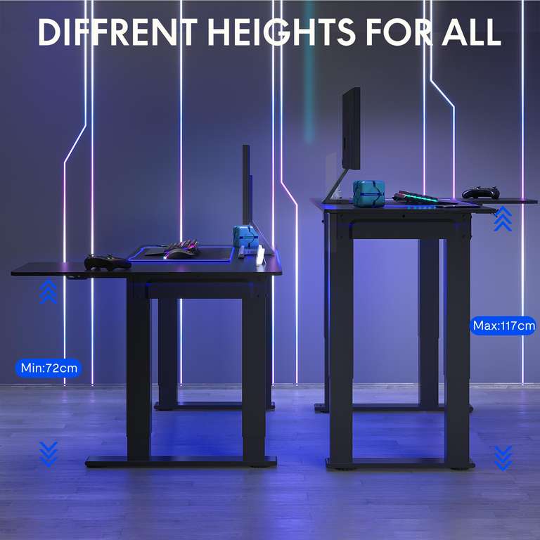FLEXISPOT L Shape 4 Legs Electric Standing Desk - Sold by Ergonomic