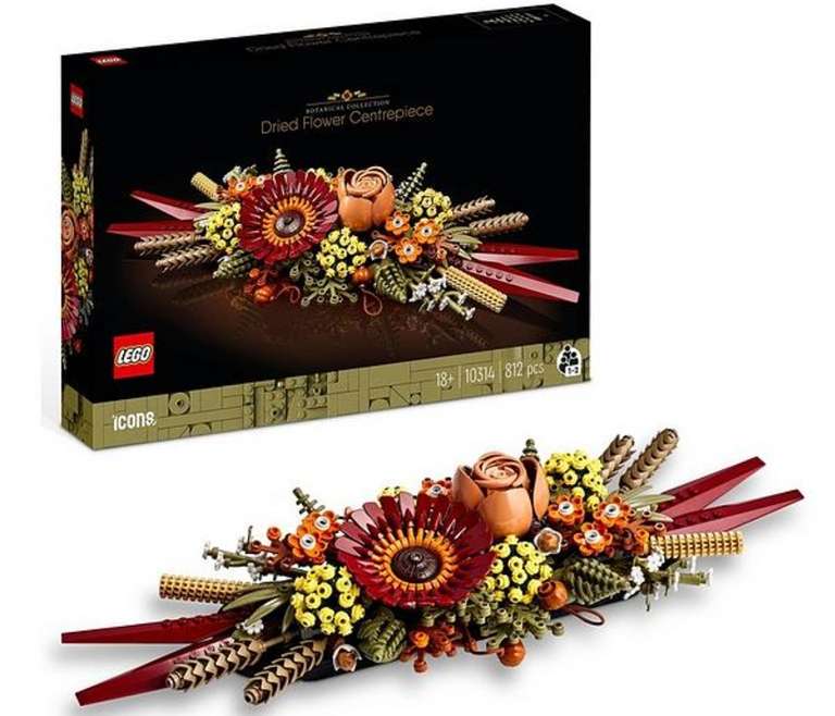LEGO Icons 10314 Dried Flower Centrepiece Decor Set £35.99 (Free Collection) @ Very