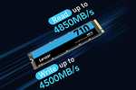 Lexar NM710 2TB SSD, M.2 2280 PCIe Gen4x4 NVMe Internal SSD, Up to 4850MB/s Read, 4500MB/s Write, Internal Solid State Drive £106 @ Amazon