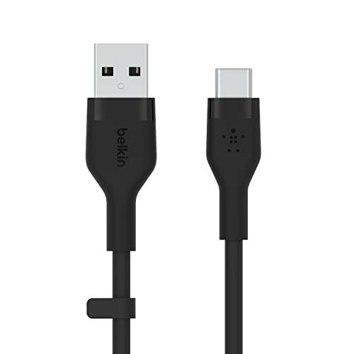 Belkin BoostCharge Flex Silicone USB Type C to A Cable (1M/3.3FT) Black / White - £4.99 @ Amazon