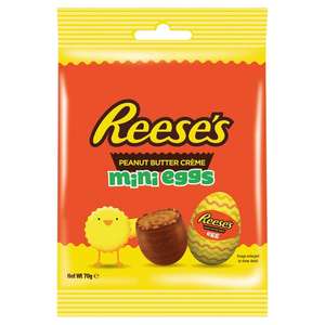 Reese's Peanut Butter Mini Creme Eggs 70G / Hershey's Cookies & Creme Mini Eggs 75G - 50p (Clubcard) @ Tesco