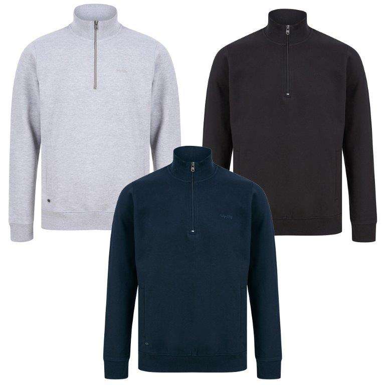 Men’s Quarter Zip Funnel Neck Pullover Sweat for £13.49 with code + £2.80 delivery @ Tokyo Laundry