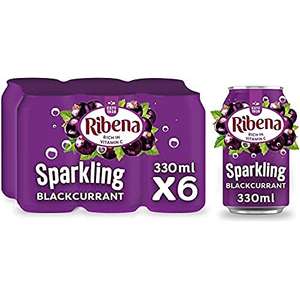 Ribena Sparkling Blackcurrant Multipack - 6x330ml cans - £2 each or £1.70 with S&S (Min order 3) @ Amazon