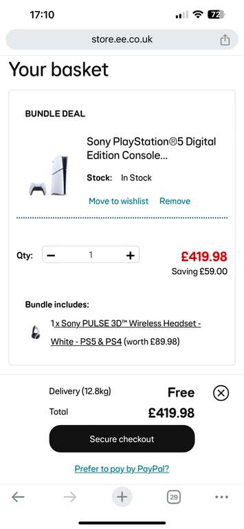 Sony PlayStation5 Digital Edition Console (model group - slim) AND Sony PULSE 3D Wireless Headset - White