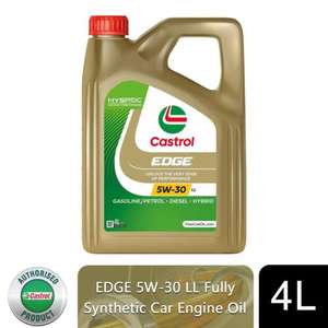 Castrol Edge 5W-30 LL Engine Oil Fully Synthetic with Hyspec Standard, 4 Litre @ castrol_official_store