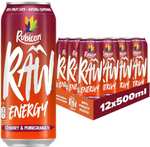 Rubicon RAW 12 Pack 500ml Energy Drink - 4 flavours - £7.65 Subscribe and save