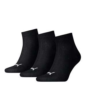 PUMA Unisex Quarter Socks (3 Pair Pack) £3.81 @Amazon
