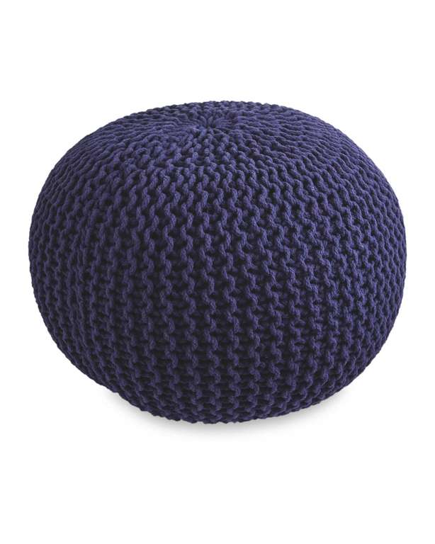 Kirkton House Knitted Pouffe (50 cm) in Navy for £17.94 delivered @ Aldi