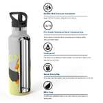 Super Sparrow 500ml Stainless Steel Water Bottle with Straw Lid With Voucher Sold By SuperSparrow / FBA