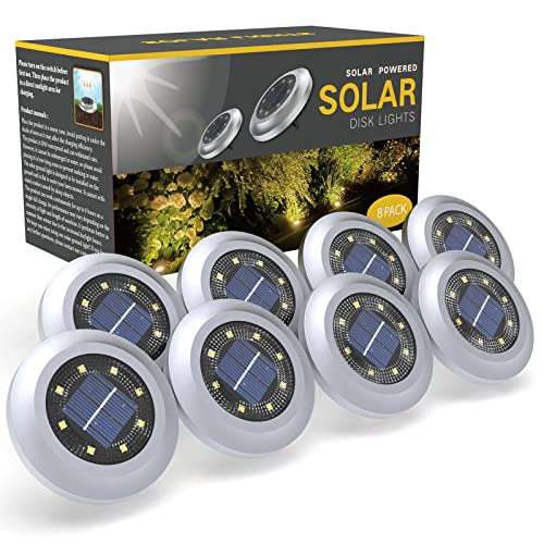 Torchtree 2023 Upgraded 8 Pack Outdoor Garden Solar Lights with voucher - Sold by AIXIN UPWARD TECHNOLOGY FBA