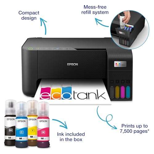 Epson EcoTank ET-2860 Wi-Fi Printer £169.99 with £40 Cashback at Amazon ...