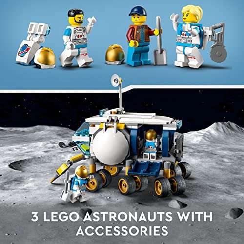 LEGO City 60348 Lunar Roving Vehicle Outer Space Toy, NASA Inspired Set, with 3 Astronaut Minifigures £18.74 @ Amazon