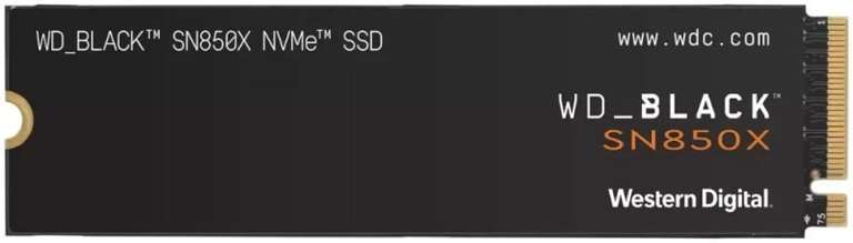 Western Digital SN850X Game Drive 2TB Gen4 PCIe NVME SSD ( upto 7300MB/s read + write / TLC / DRAM / PS5 ) w / code @ Ebuyer Express Shop