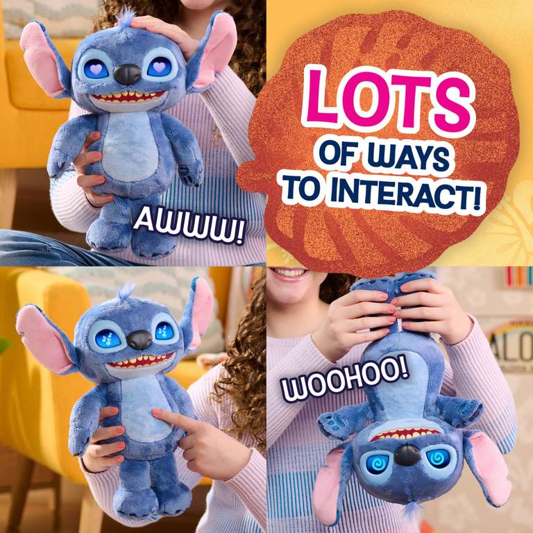 Many Moods Stitch Plush 19.99 at Amazon - Disney LCD eyes, 50+ sounds ...