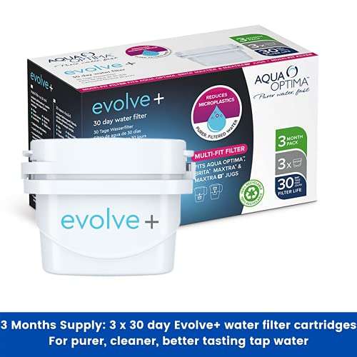 3pack Aqua Optima Water Filter Cartridge, 3 Months Supply, Compatible with Brita - £3.50 instore @ Tesco, Wrexham