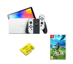 Nintendo Switch OLED White, The Legend of Zelda: Breath of the Wild & SanDisk 256 GB Memory Card Bundle - £349 instore @ Currys, Morgate