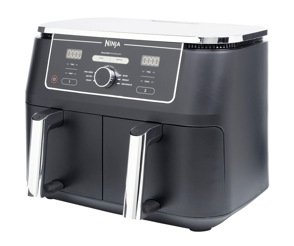 Ninja Foodi MAX Dual Zone Digital Air Fryer 9.5L 6-in-1 Max Crisp Roast Bake Reheat, Dehydrate 8 Portions AF400UK - Like New @ Amazon Resale