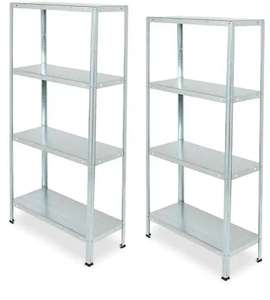 2 x Steel Garage Shelving unit, 4 shelf 1400mm x 700mm (Effectively £15.75 each, Discount applied at Checkout - B&Q Club members) Free C&C