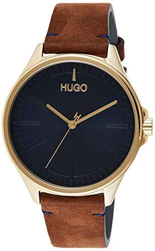 HUGO 1530134 Men's Analogue Quartz Watch with Leather Strap, Blue - £65.16 (£60.76 Using 5euro off 15euro) Delivered @ Amazon Germany