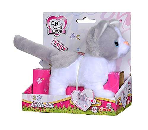 Simba ChiChi Love Little Cat, runs and wiggles with tail, plush cat, with function, with sound, suitable for children over 5 years