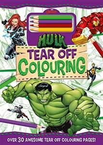 Marvel Avengers Hulk: Tear Off Colouring Paperback - £3 @ Amazon
