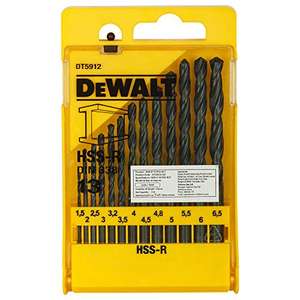 DEWALT DT5912 HSS-R - DIN 338 Jobber Drill Bit Set (13 Pieces) - £10.28 @ Amazon