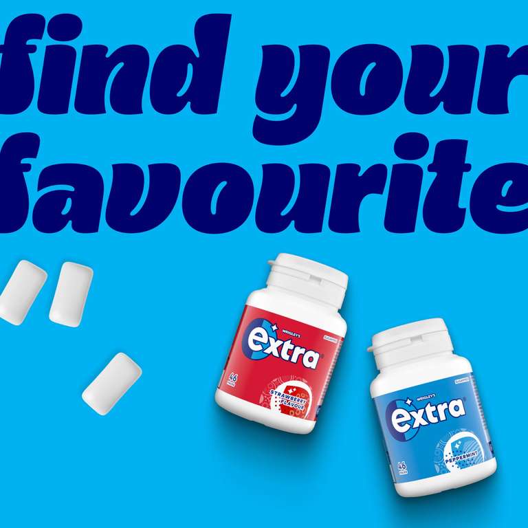 Wrigley’s Extra Cool Breeze Mint Sugar Free Chewing Gum Bottle 46 ...