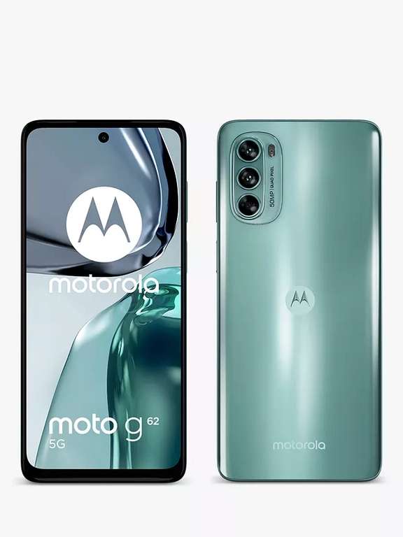 Motorola Moto g62 Smartphone, Android, 4GB RAM, 6.5", 5G, SIM Free, 64GB, Frosted Blue - £169.99 delivered @ John Lewis & Partners