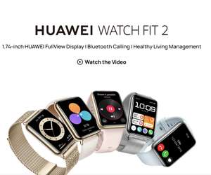 HUAWEI WATCH FIT 2 - 1.74-inch HUAWEI FullView Display | Bluetooth Calling | Healthy Living Management - With Code
