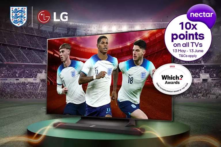 20% off selected LG TV's w/ code + 10 x Nectar Points across all TV's + half price LG soundbar