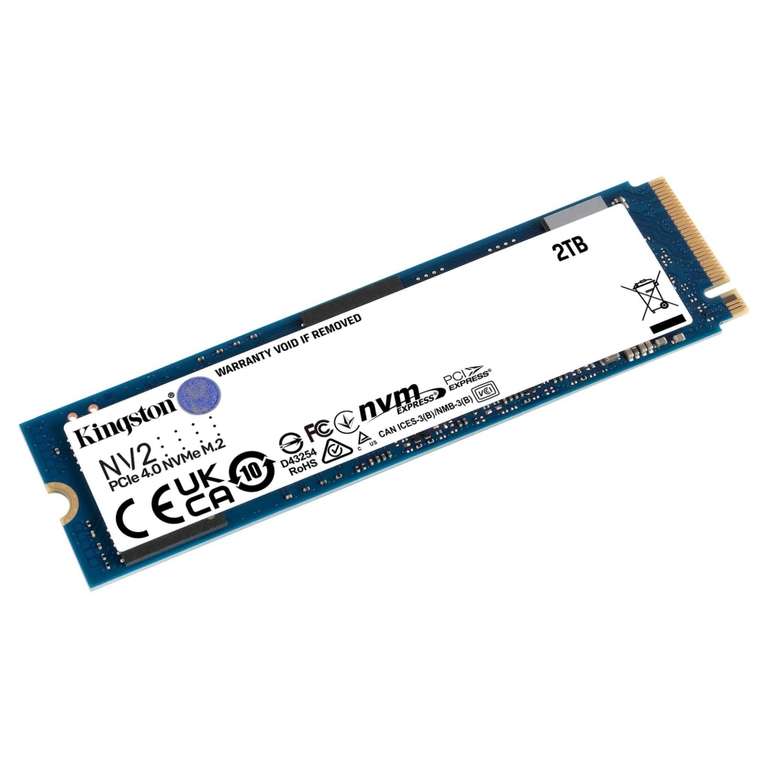 2TB - Kingston NV2 PCIe Gen 4 x4 NVMe SSD - £97.97 / 1TB - £48.61 @ MoreCoCo