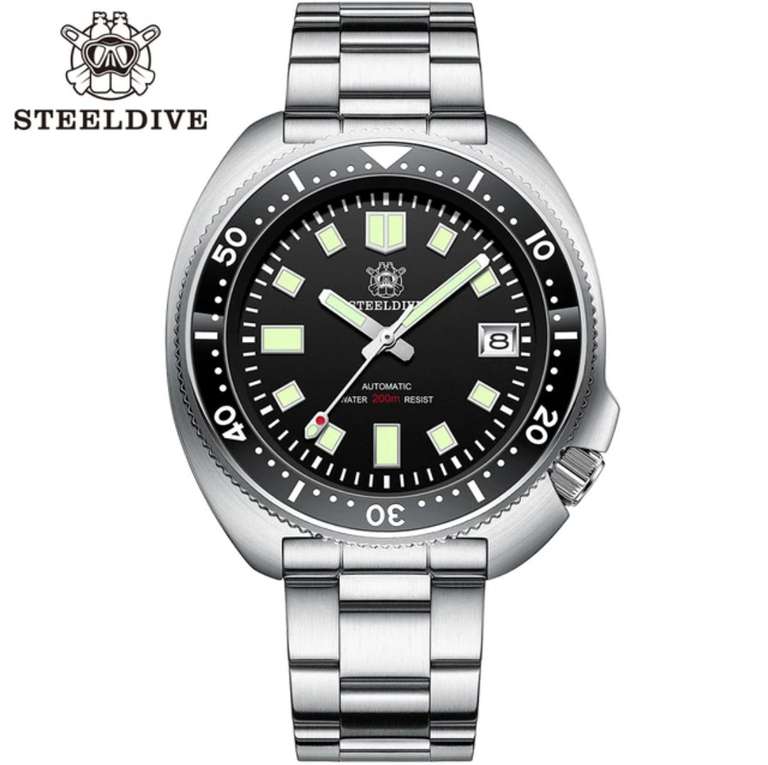 SD1970 Steeldive Brand 200M Waterproof Sapphire Glass 44MM Men NH35 Dive Watch £57.89 /£50.74 (Welcome Offer) @ Steeldive / Aliexpress