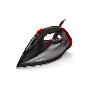 Philips Azur 2600W GC4567/86 Steam Iron - Black & Red - Free Click & Collect