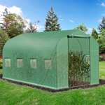 Outsunny Walk in Polytunnel Greenhouse with Windows and Door for Garden, Backyard (4 x 2M) - £88.99 @ Amazon
