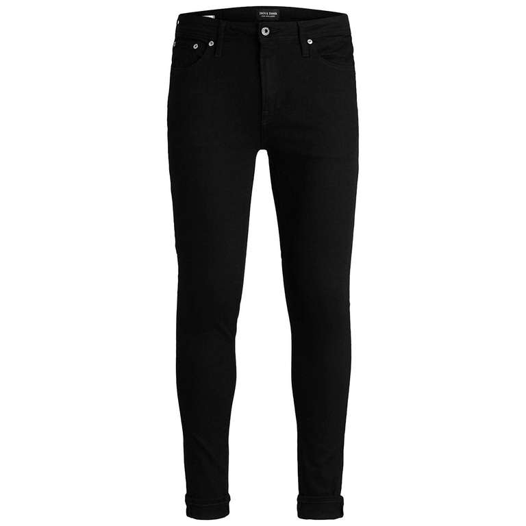 JACK & JONES Mens Black Skinny Fit Jeans Smart Casual Stretch Denim Pants for Men, Select Sizes