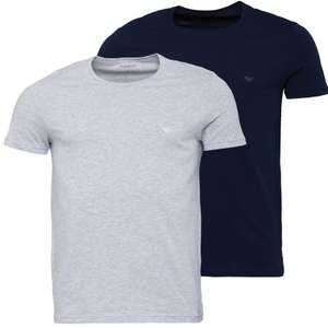 Emporio Armani Mens Two Pack T-Shirt Navy/Heather Grey £31.99 + £4.99 delivery @ MandMdirect