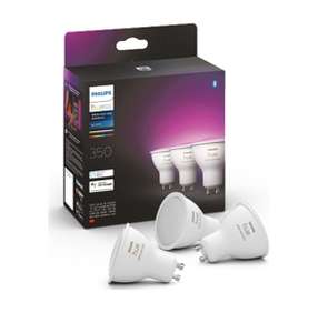 PHILIPS HUE White & Colour Ambiance Smart LED Spotlight with Bluetooth - GU10, Triple Pack £74.99 @ Currys