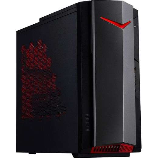 Acer Nitro 50 N50-640 Gaming Tower - NVIDIA GeForce GTX 1650 Intel Core i5 1024 GB SSD - Black / Red £699 @ ao