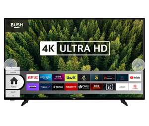 Bush 43 Inch Smart 4K UHD HDR LED Freeview TV / 50 Inch £219.99 / 58 Inch £279 + 10x Nectar Points - Free Click & Collect