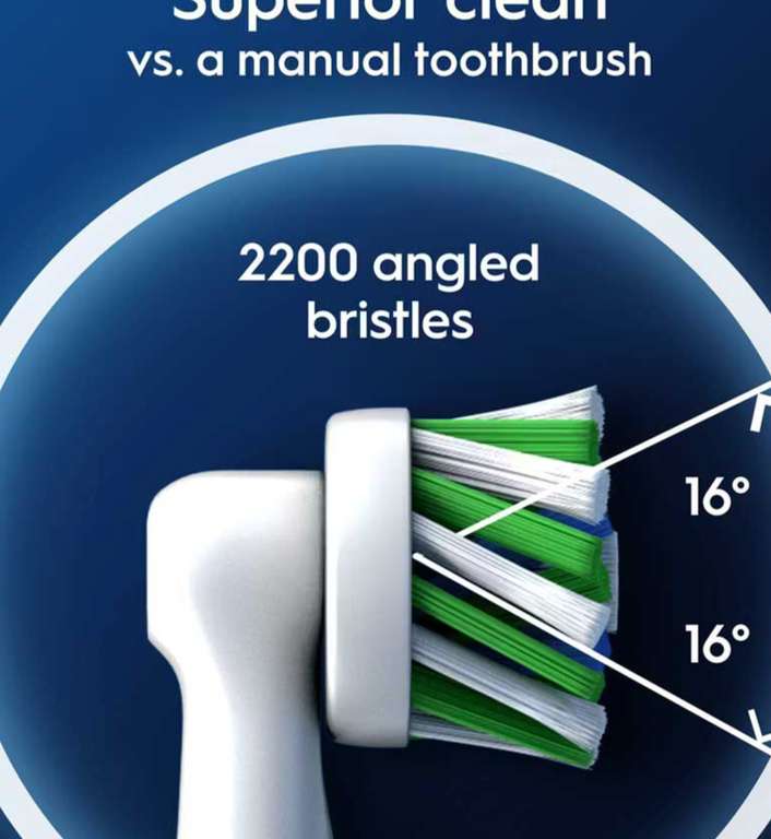 2 x Pack of 10 Oral-B Cross Action Electric Toothbrush Heads - White w.code at Healthmagasin1
