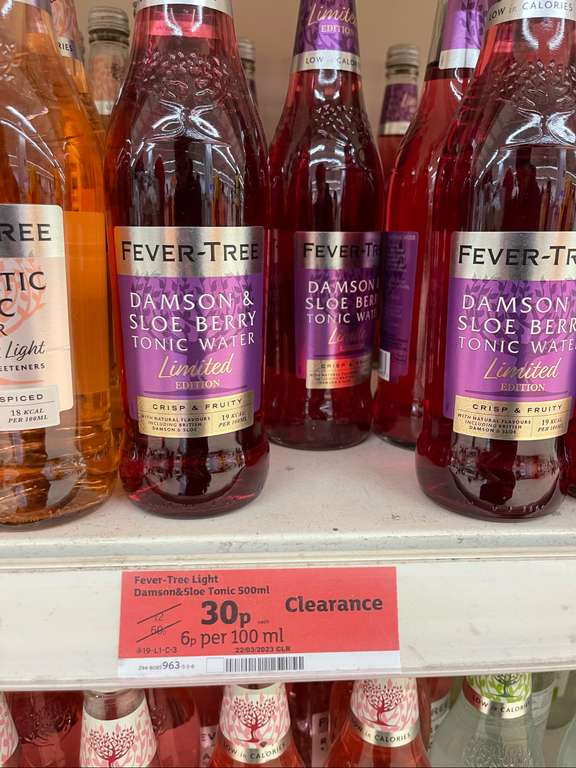Fever Tree | Limited Edition Damson & Sloe Berry Tonic Water 30p @ Sainsbury’s Cameron Toll